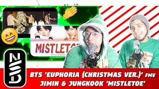 GUYS REACT TO BTS EUPHORIA Christmas Ver FMV  JIMIN amp JUNGKOOK Mistletoe [upl. by Zetrac]