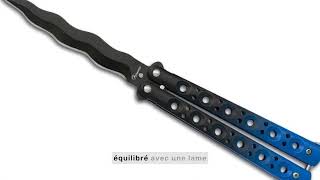 Couteau papillon balisong 23cm lame design ALBAINOX [upl. by Edia]