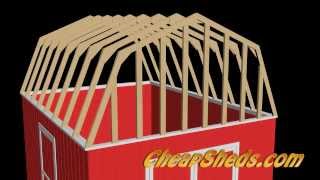 How To Build Barn Style Shed Roof Trusses [upl. by Ihsoyim751]