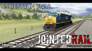 Jointed Rail Product CSX ES44AH YN3B [upl. by Phip]