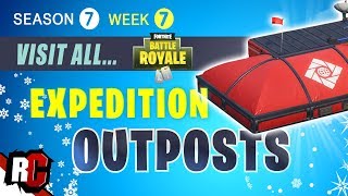 Fortnite WEEK 7 Visit All Expedition Outposts  Map  Season 7 All Outpost Locations [upl. by Savdeep]