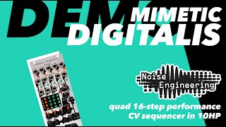 Mimetic Digitalis 16step CV sequencer tutorial and demo [upl. by Piggy]