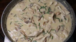 Hähnchengeschnetzeltes mit Champignons in Sahnesoße [upl. by Ablem]