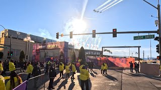 Super Bowl 2024 Flyover view from Mandalay Bay USAF Thunderbirds [upl. by Benni]