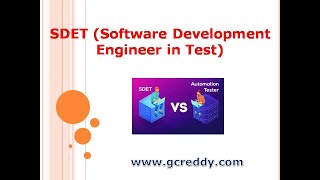 Introduction to SDET  Software Development Engineer in Test  G C Reddy Software Testing [upl. by Eydnarb]