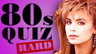 BIG HITS OF THE 80s  MUSIC QUIZ  Guess the song  Difficulty HARD [upl. by Soulier]