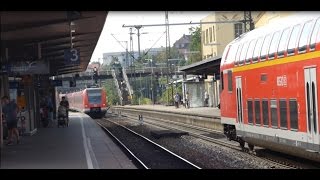 Ludwigsburg  SBahn Stuttgart mit ET 423  BR 143  146  S 21 Lok  Silberlinge  ET 425 [upl. by Nallid697]