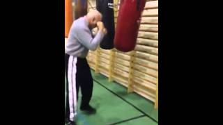 Incredible 80yearold Man on Punching Bag [upl. by Ueihtam]