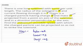 There is one long solenoid with turns per unit length The radius of the solenoid is R and curr [upl. by Issak]