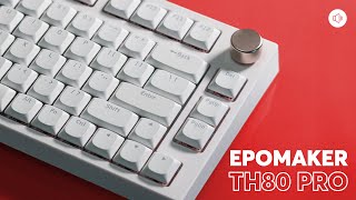 Epomaker TH80 PRO  Gateron Milky Yellow Pro  Sound Test low profile keycaps [upl. by Atnoled888]