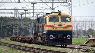 4500 HP POWERFUL FREIGHT LOCOMOTIVE  FLATBED FREIGHT OF INDIA [upl. by Aiselad247]