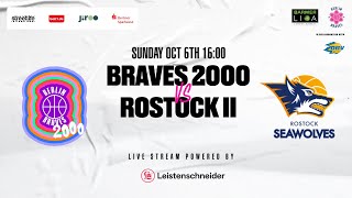 Berlin Braves 2000 vs Rostock Seawolves Academy GW2  BARMER 2 Basketball Bundesliga ProB Nord [upl. by Nebur]