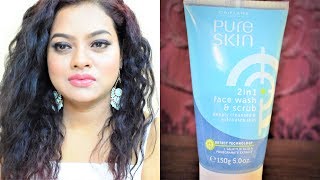 Oriflame Pure Skin 2in1 Face Wash and Scrub Review [upl. by Elades]