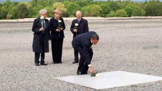 President Obama Visits Buchenwald Concentration Camp [upl. by Ashatan]