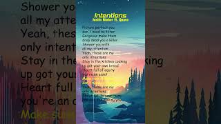 Justin Bieber ft Quavo  Intentions Lyrics shorts [upl. by Ettenaej]