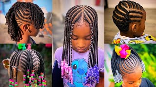 🔥💯2024 Best Natural Hair Styles For Black Kids  Latest Kids Cornrow Hairstyle Ideas♥️ [upl. by Standford427]