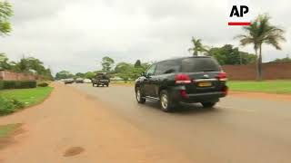 Military motorcade travels through Harare [upl. by Berg921]