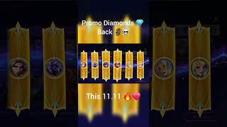 Promo Diamonds 💎 Back On This November 🔥☠️ mobilelegends mobilelegendsbangbang promodiamond [upl. by Atirec238]