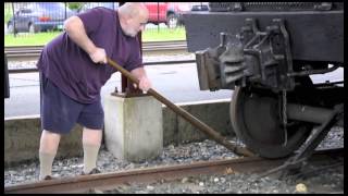 Using A Box Car Mover To Move A Tender And Caboose [upl. by Warfold]