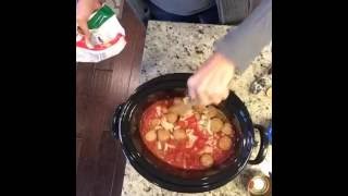 CROCKTOBER DAY 7 SLOW COOKER SPAGHETTI amp MEATBALLS [upl. by Dej]