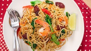 Pancit Canton Recipe  Filipino Egg Noodle StirFry  Pais Kitchen [upl. by Enicar720]