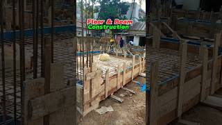 Floor amp Beam Construction  Floor Rod Binding  Beam Shuttering formwork construction shorts [upl. by Atirehs]