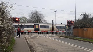 Shepreth Station Road Level Crossing Cambridgeshire [upl. by Sairacaz]