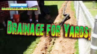 Drainage for Yards Lawn Water Problems Drain Box Downspouts [upl. by Wales933]