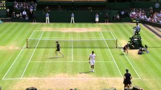 Fantastic passing shot from Del Potro at Wimbledon 2013 [upl. by Newby]