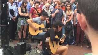 Rodrigo y Gabriela busking on Grafton Street Dublin Ireland [upl. by Allyn]