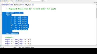 Multiplexador em VHDL  Modelsim [upl. by Mayes385]