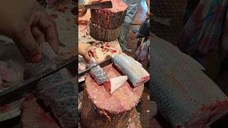 Fast Rawas Fish Cutting Skills In Bangladesh Fish Market By Expert Cutter shorts [upl. by Analise887]