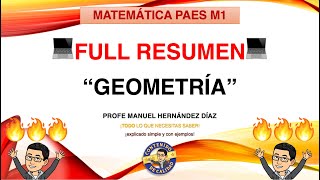 🔥Resumen MATEMÁTICA PAES M1🔥 GEOMETRÍA😎👍🏽 [upl. by Ahsemo]