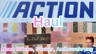 Action Haul ❤️Neue 30X30 Blöcke 🤩12 neue Stickerbögen 💕 neue Aufbewahrungskörbe🎄Gedönsrat🎄 [upl. by Aihsekal805]