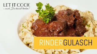 Zartes Rindergulasch mit hausgemachten Spätzle [upl. by Enreval]