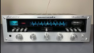 Marantz 2220B Vintage Receiver  Demo video after repair amp restoration [upl. by Shiau358]