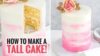 How to Make a Tall Cake Double Barrel Cake [upl. by Lorou]