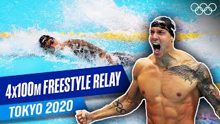 Mens 4x100m Freestyle Relay Final  Tokyo 2020 [upl. by Henarat]