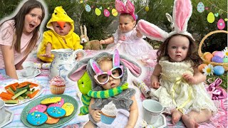 REBORN TODDLER MITCHELL CRASHES OUR EASTER TEA PARTY [upl. by Westmoreland]