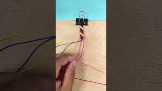 Como hacer una linda Pulsera Tricolor de hilo  Tutoriales de pulseras fáciles [upl. by Winton]