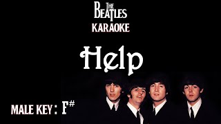 Help Karaoke The Beatles Male Key Low Key F [upl. by Willis]