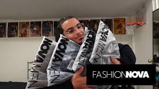 FASHION NOVA HAUL  TRY ON Jackets Flare Sweatpants Sweaters [upl. by Hump303]