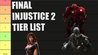 Final Injustice 2 Tier List By Tweedy [upl. by Romeo]