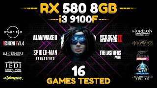 i3 9100f  RX 580  Test in 16 Games in 2024 [upl. by Schmitz39]