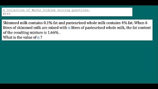 A Collection of Maths Problem Solving Questions189 Fractions  Percentages [upl. by Llenad]