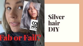 LOreal colorista silver FAB OR FAIL  Silver hair  Box dye [upl. by Adnalra]