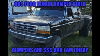 BUILDING A WINCH BUMPER WITH SCRAPS ON AN OBS FORD [upl. by Aissert]