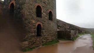 Towanroath shaft Chapel Porth Mine in storm Bert [upl. by Adnahsat]