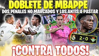 DOBLETE DE MBAPPE CONTRA EL BETIS 🤯 REAL MADRID 20 BETIS Y LOS ANTIS EMPIEZAN A RABIAR ¡A LLORAR [upl. by Eardna404]