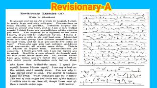 RevisionaryA dictation 60wpm English pitman shorthand [upl. by Essirehc]